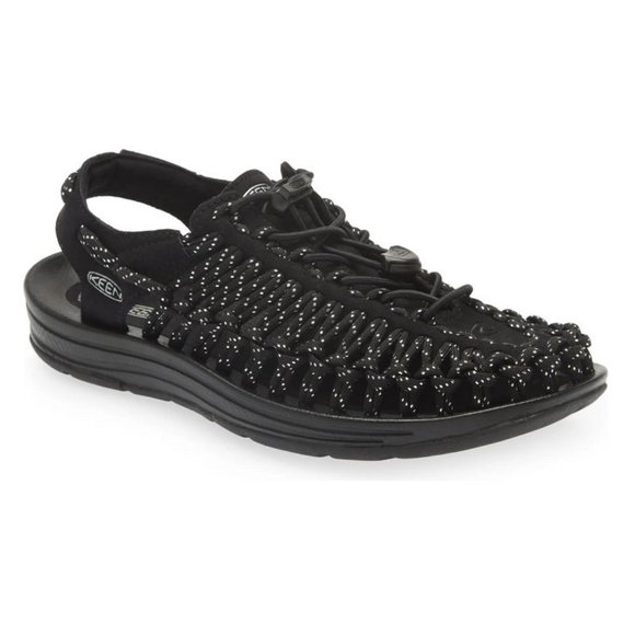 NEW KEEN Women's Sizes 7 to 10 Uneek Sandal - Black/ Silver - Picture 1 of 6